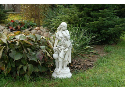 Figure de jardin "Mme Fontaine" 66cm figure d'étang en pierre coulée de personnes